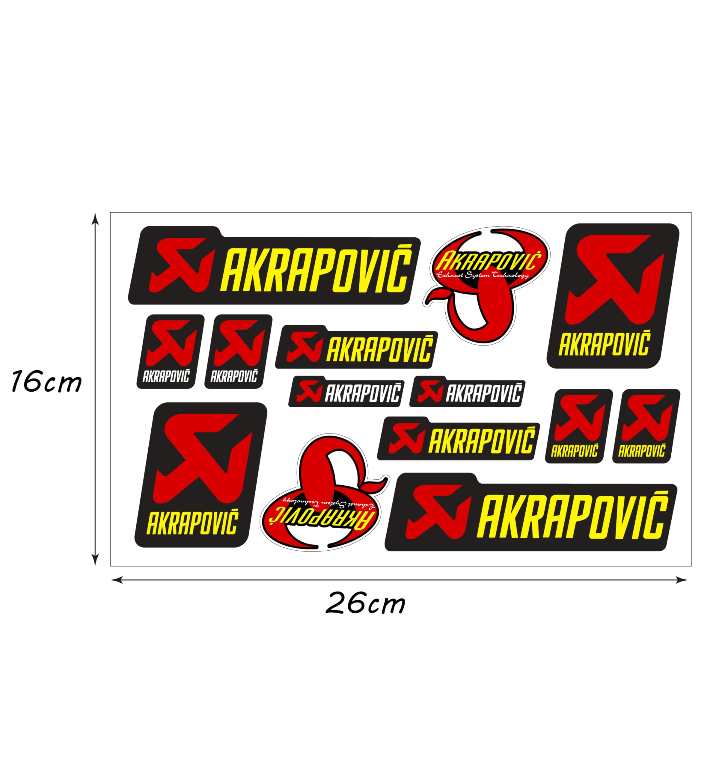 Kit di adesivi sponsor per scarico auto moto racing in vinile fustellato Sport Tuning in vinile polimerico laminato per esterno resistente al calore al freddo e ai graffi