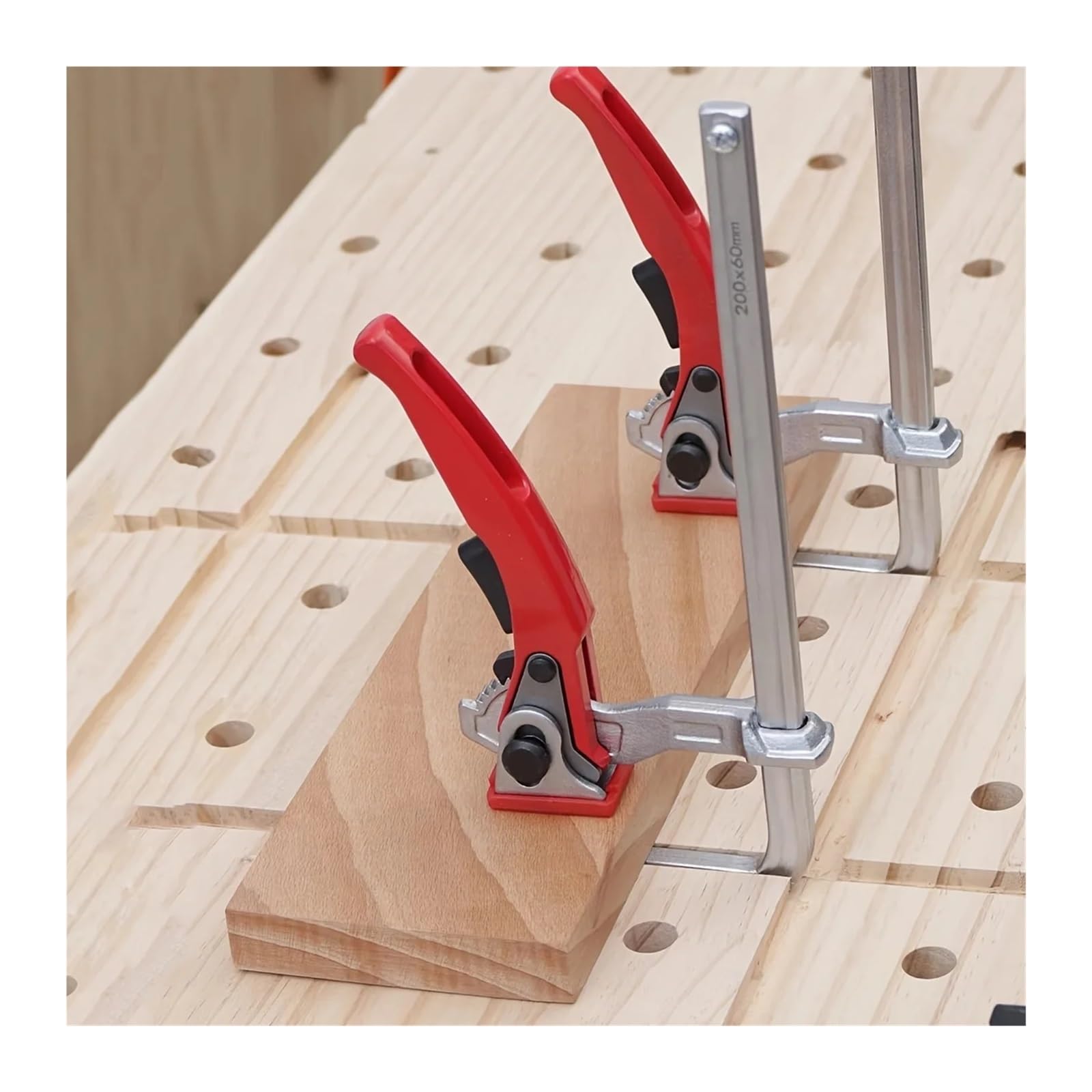 abrazadera de mesa con trinquete Abrazadera de riel de guía rápida, Clip F de liberación for de mesa de orificio de escritorio, 160x60mm, 2 uds.