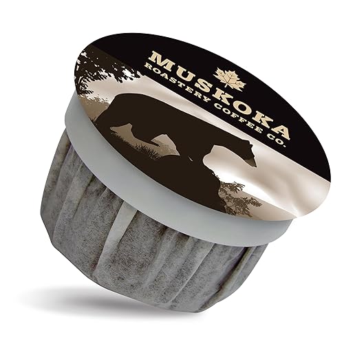 Muskoka - Café tostado, oso negro, tostado oscuro, 20 cápsulas individuales