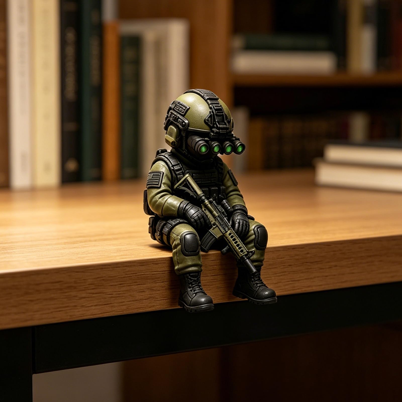 HTU Tactical Mini Soldier Figurine, Exquisite Craftsmanship Tactical Soldier Collectible for Household Adults Men Indoors Use-Mini Soldier Figurine B