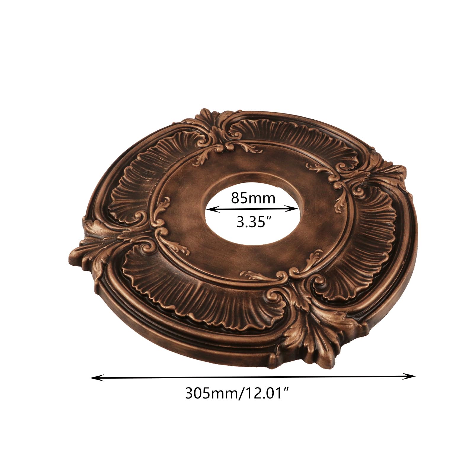 Crapyt Ceiling Light Medallion, PU Ceiling Medallion — Amazon image 2