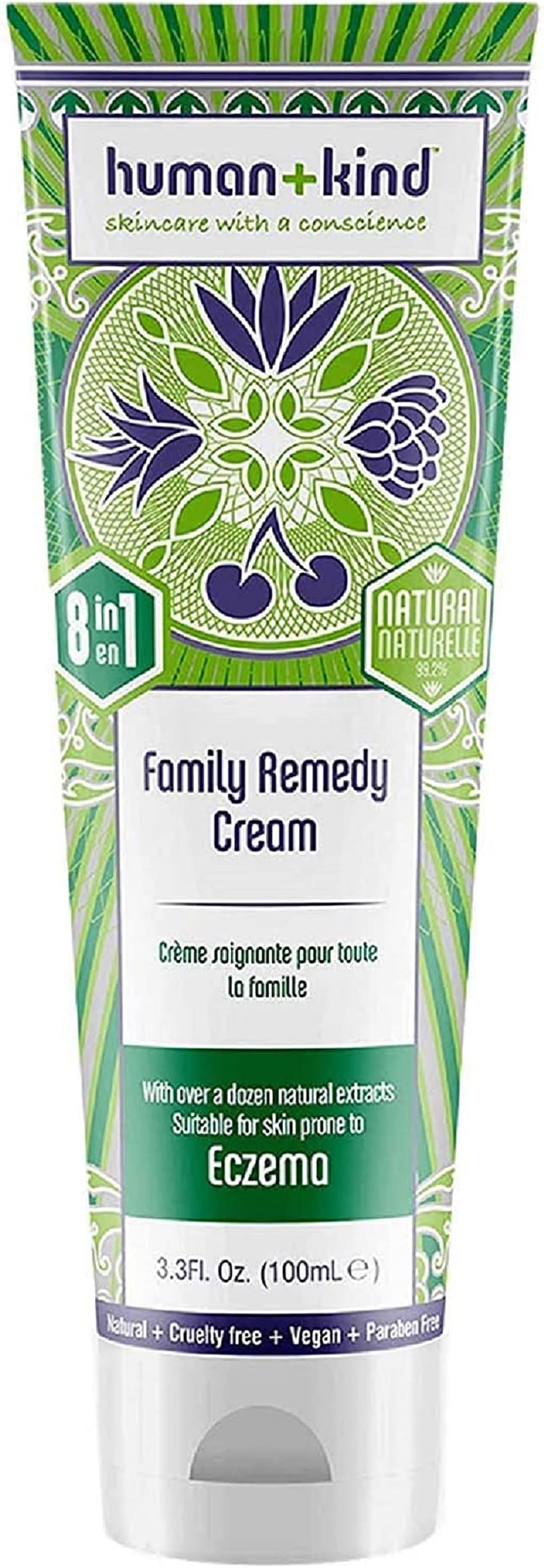 Family Remedy Cream - Smoothing, Healing Body Repair for Burn and Rash Soothing, Itch Relief, and Extremely Dry Skin Hydration - Emollient, Non Greasy Formula - For All Skin Types - 3.3 oz