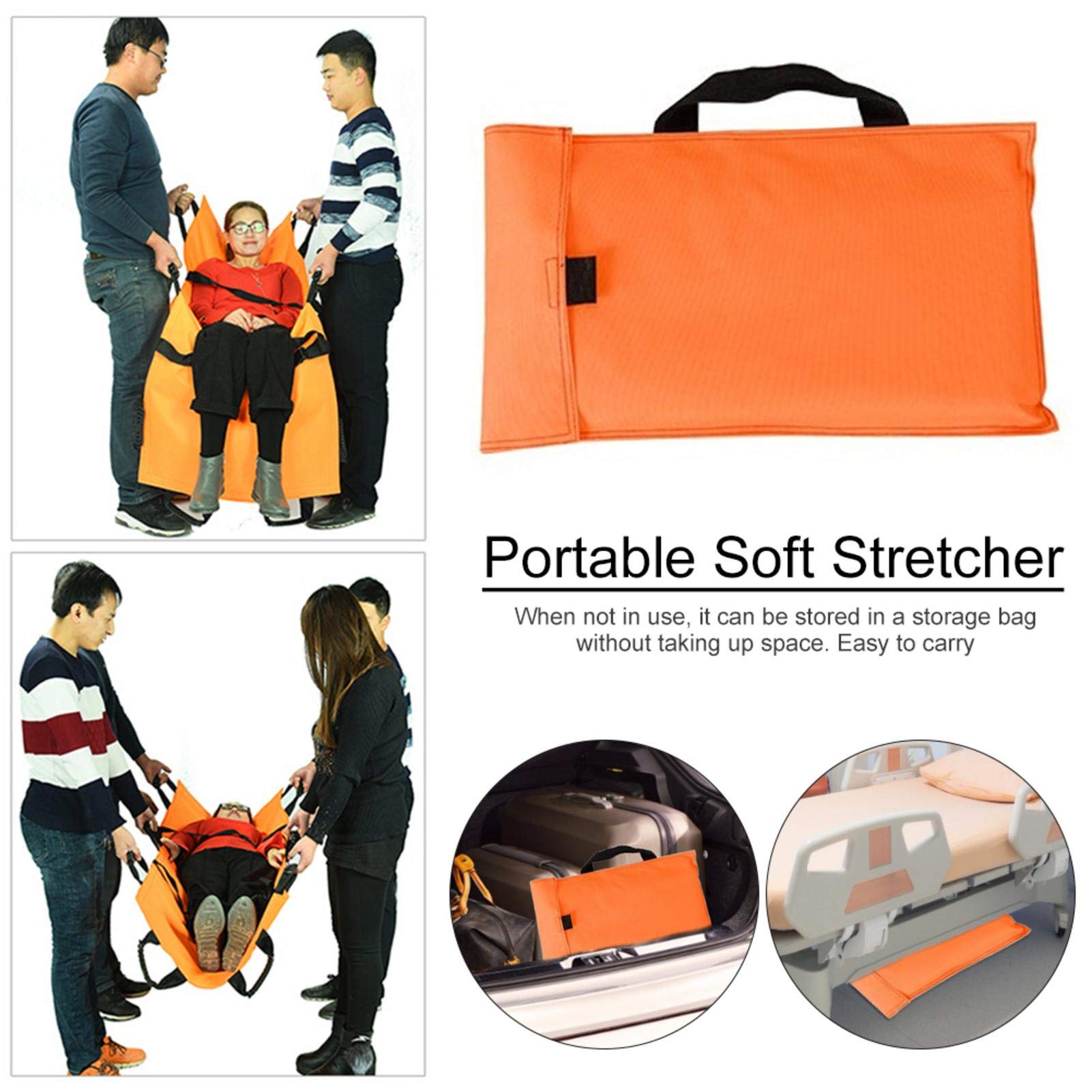 Civière Toile Pliable Civière Souple Portative Toile Épaisse 12 Ménage Civière d'urgence Brancard Pliant Civière Souple Civière Médicale avec Sac À ain