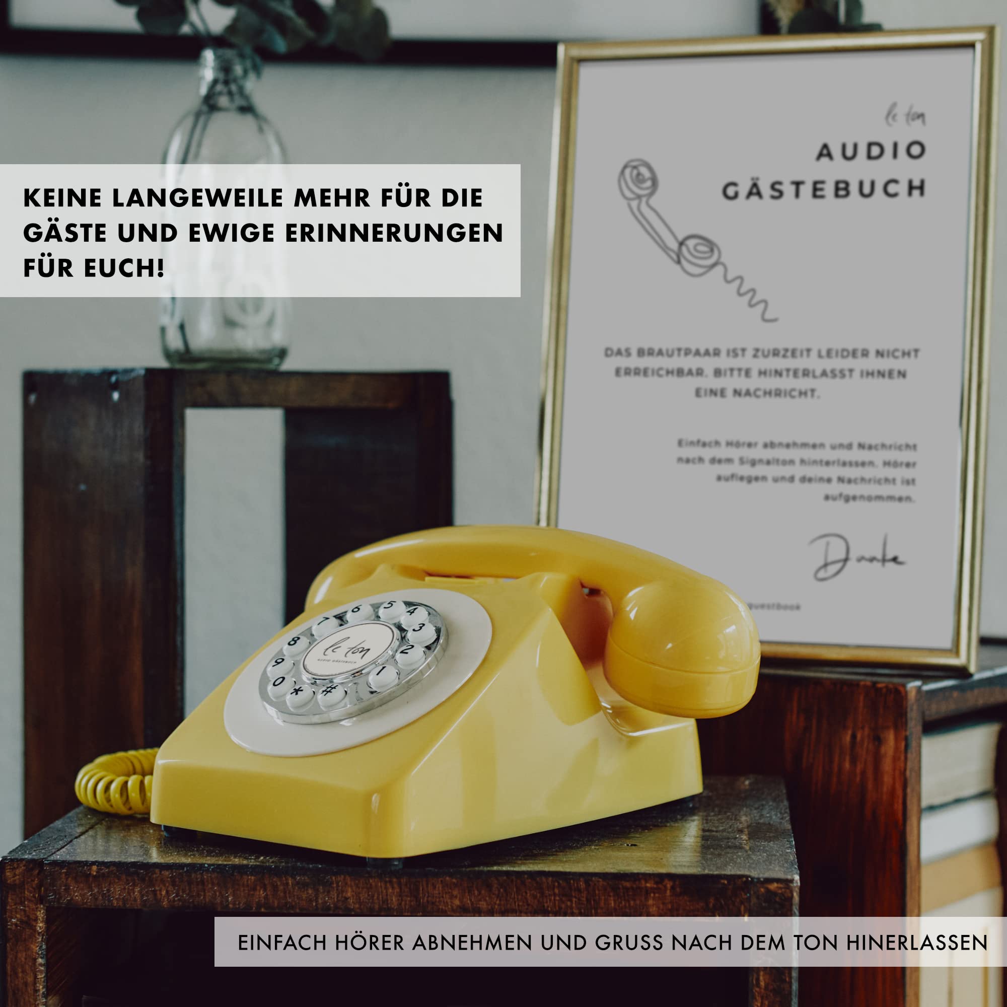 Le Ton Telefono Guestbook Audio per Matrimoni ed Eventi, Telefono per Ospiti, Telefono Matrimonio