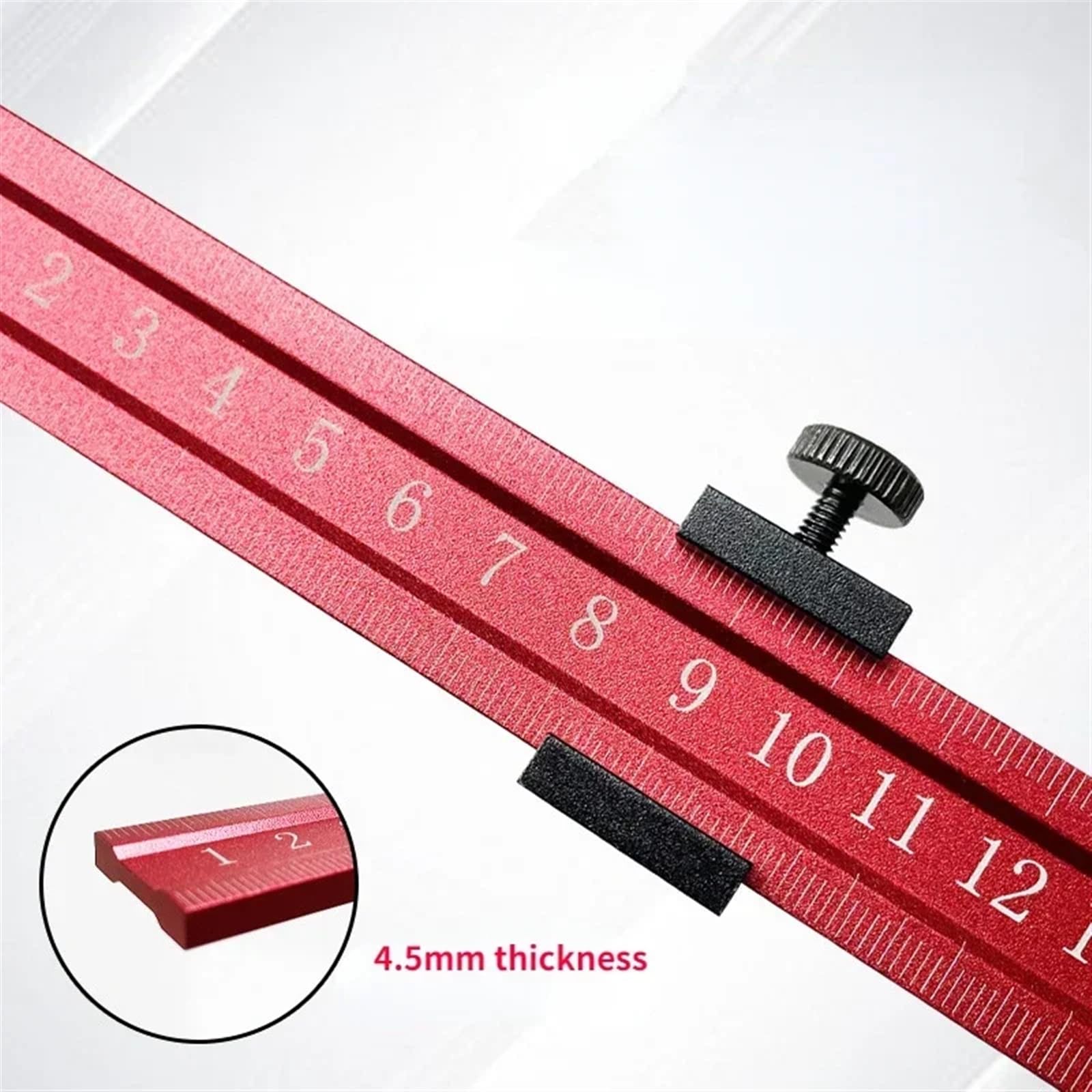 20 cm/30 cm Lineal Grenzblock Messlineale Werkzeug Positionierer Einstellbare Reißnadel Linie Aluminiumlegierung Markierungslehre Reißnadel (Color : 30cm)