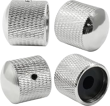 Amazon.co.jp: PHITUODA メタルギターノブ 4個 シルバー ボリューム