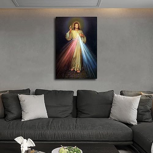 Miniatura 3 de Chirfcount Kits de pintura de diamantes 5D para adultos, pintura de diamantes de Jesucristo, Divina Misericordia para decoración del hogar, 15.8x12