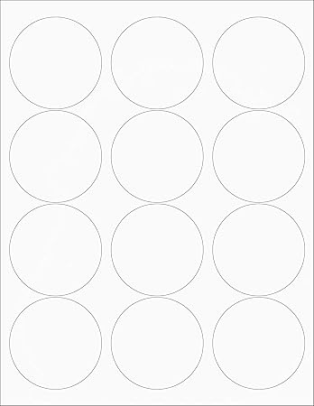 TYH Supplies High Visibility Round White Matte 2.5 Inch ...