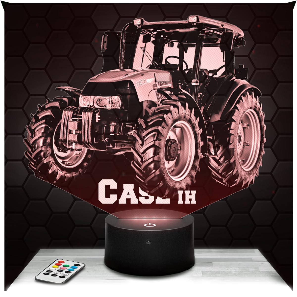 Lampephoto.fr - Agricultural Tractor Case 3D Lamp Decoration Miniature Collection 1 32. Gift idea Tractor Case Night Light Room Decor, Original Christmas, Led Bedside, Gift Idea, Merchandising TOP