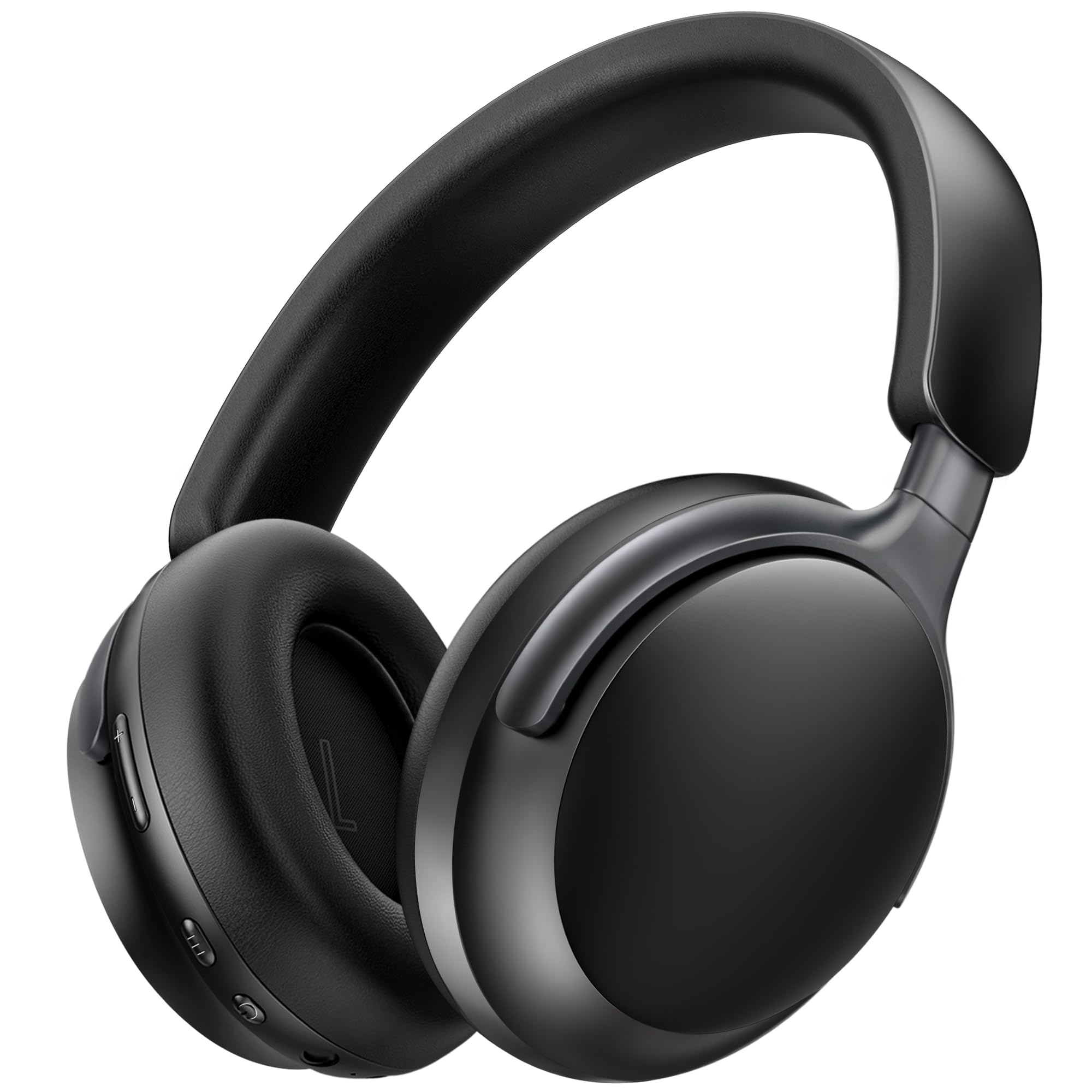 Garlo Bluetooth Headphones Over-Ear, Active Noise Cancelling Wireless Headphones, 60H Playtime Bluetooth 5.4 Headset with Comfort Earcups, Clear Calls, Foldable, Wireless Headphones for Travel black