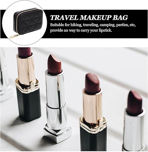 Miniatura 6 de Organizador de lápiz labial, soporte para lápiz labial con espejo, kit de almacenamiento de cosméticos, estuche de viaje de maquillaje, bolsa