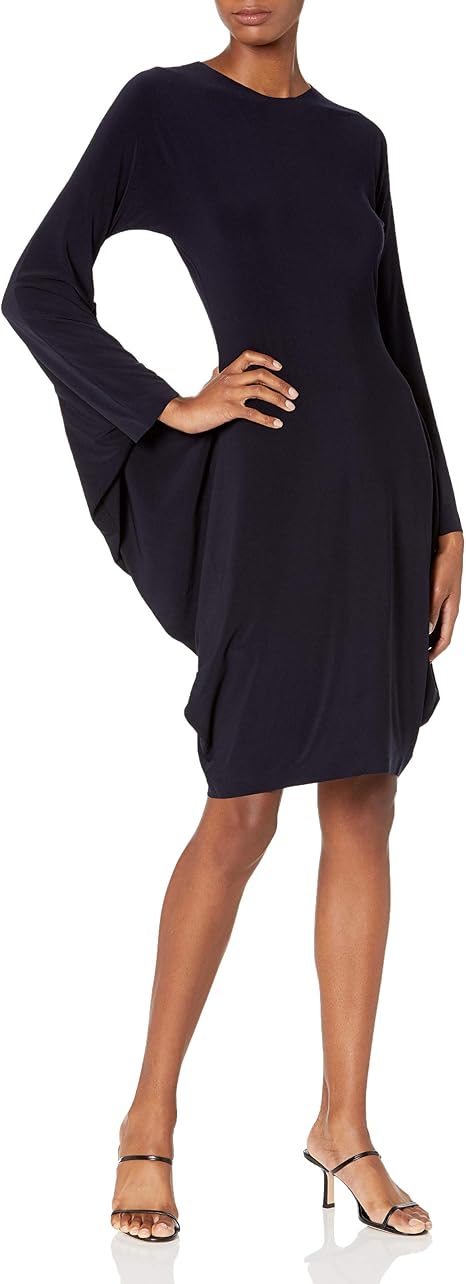 Norma Kamali Women's Modern Sculpture Dress to Knee Casual Evening Dress -  dress Midnight : Amazon.de: Fashion