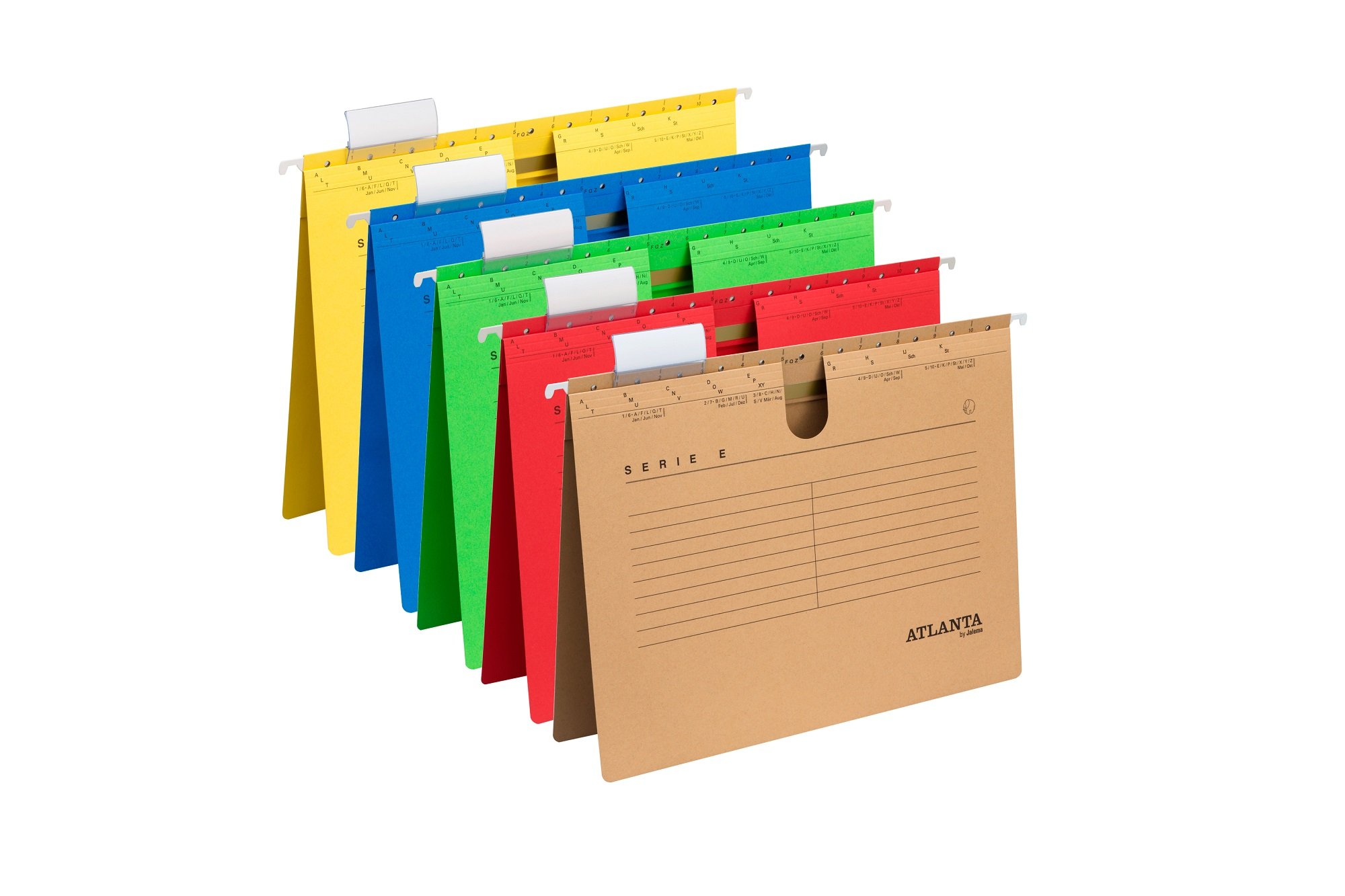 Atlanta Serie E Hängehefter A4 kaufmännische Heftung, Jalema 2655814700, Haengemappe für Akten, Hängetache, Hängeregister, 25er Packung, naturbraun
