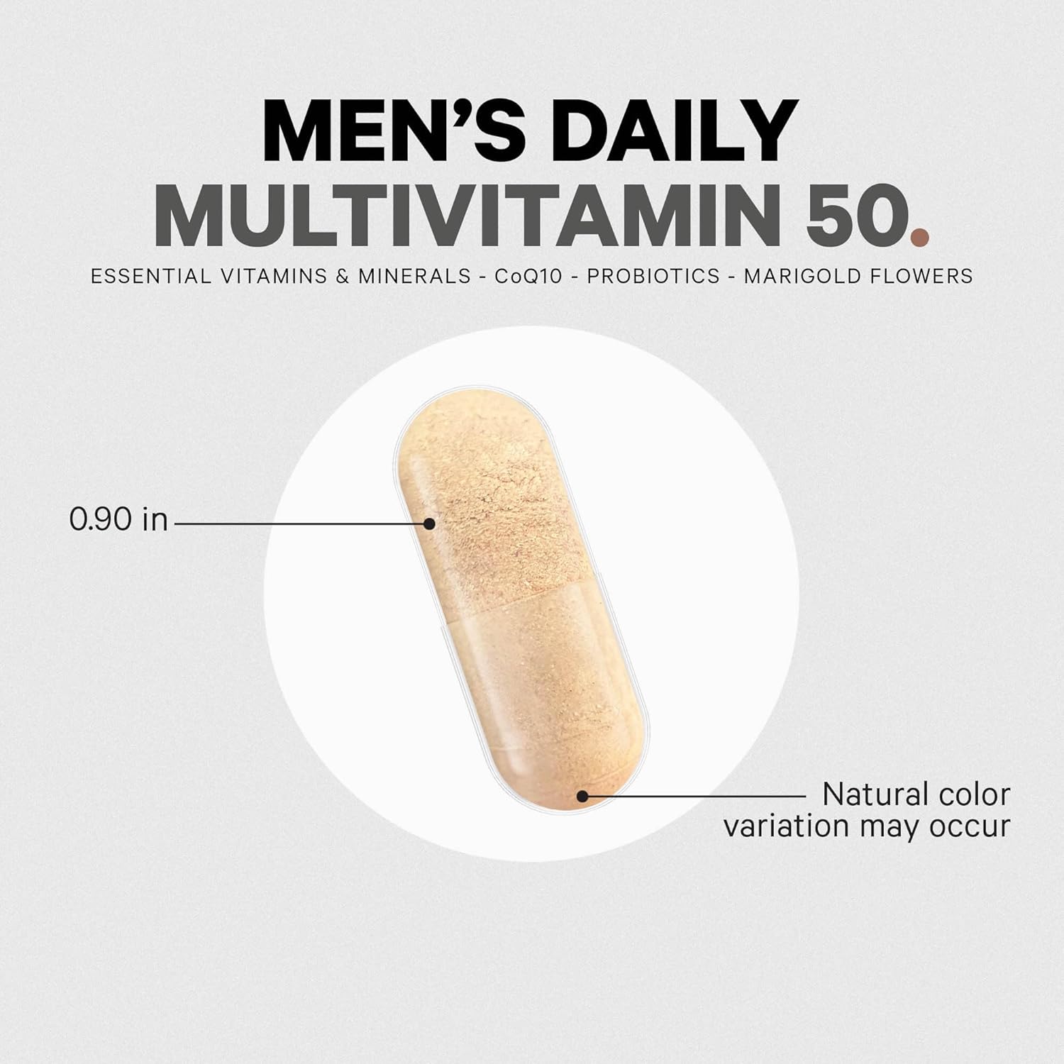 Codeage Men's Multivitamin 50 - Essential Vitamins & Minerals for Men Over 50 - Daily Multivitamins for Men Supplement - Vitamin A, C, D3, E, B6, B1, CoQ10, Probiotics, Lutein - Non-GMO - 30 Capsules - Image 8