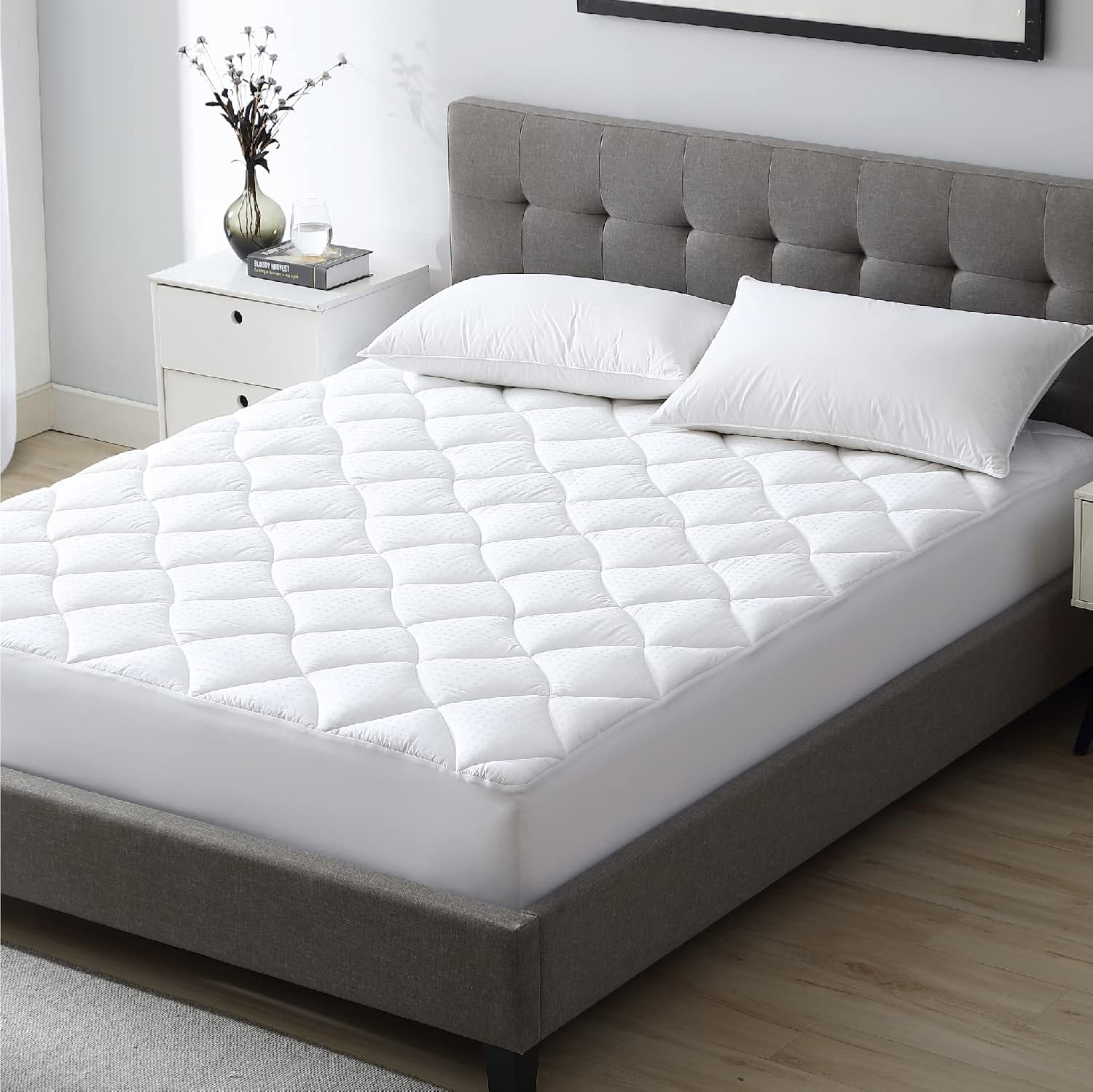 EXQ Home Mattress Pad Twin XL Extra Long Cotton Twin Pillow