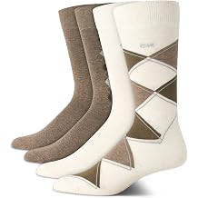 Calvin Klein Mens 4 Pack Soft Cotton Cushioned Crew Dress Socks