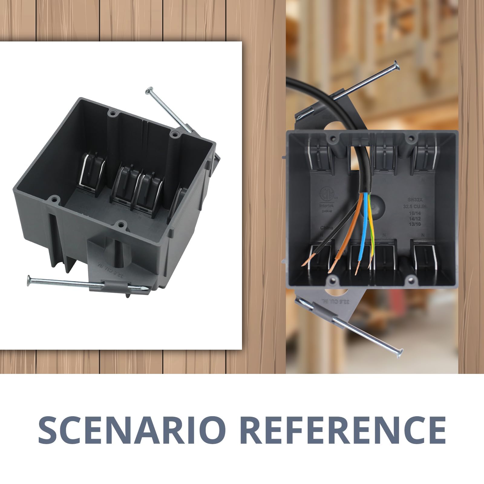 Electrical Boxes - 6 Pack 2-Gang PVC Outlet Boxes -6