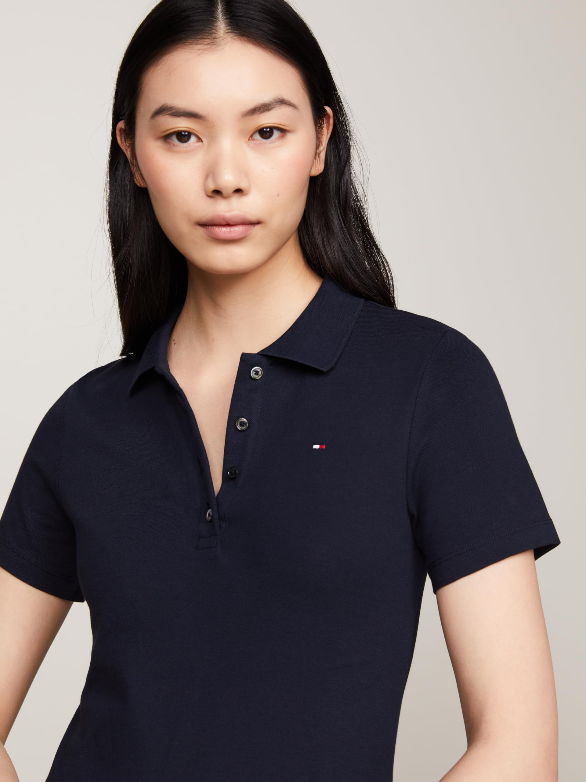 Tommy Hilfiger Donna Abito a Polo 1985 Pique Slim Fit