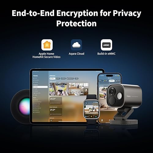 Miniatura 5 de Aqara Hub de cámara de 4MP G5 Pro WiFi, cámara de seguridad de visión nocturna a color real al aire libre, WiFi de 2.45GHz, video seguro HomeKit,