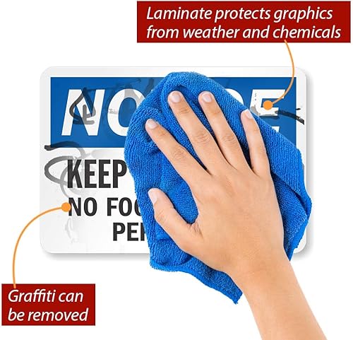 Miniatura 2 de SmartSign - S-8382-EU-10 Aviso - Mantenga el área limpia, no se permiten alimentos ni bebidas, vinilo laminado de 7 x 10 pulgadas (paquete de 2)