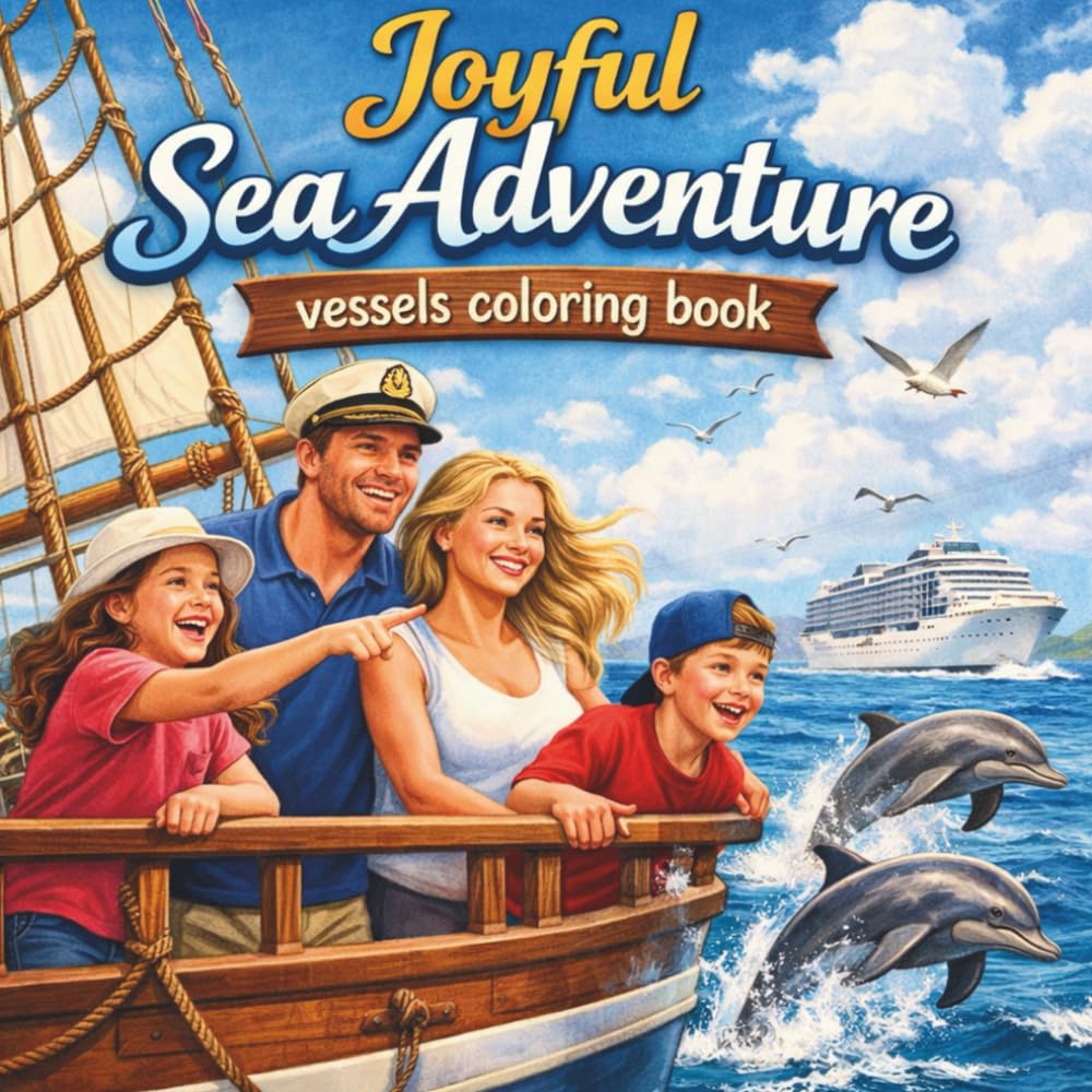 Joyful Sea Adventure: Vessels coloring book