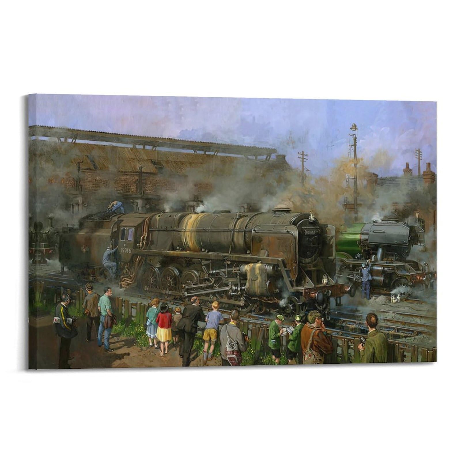 HUIYHB Vintage Steam Train Poster Check Poster Decorative Painting Canvas Wall Posters And Art Picture Print Modern Family Bedroom Decor Posters 24x36inch(60x90cm)