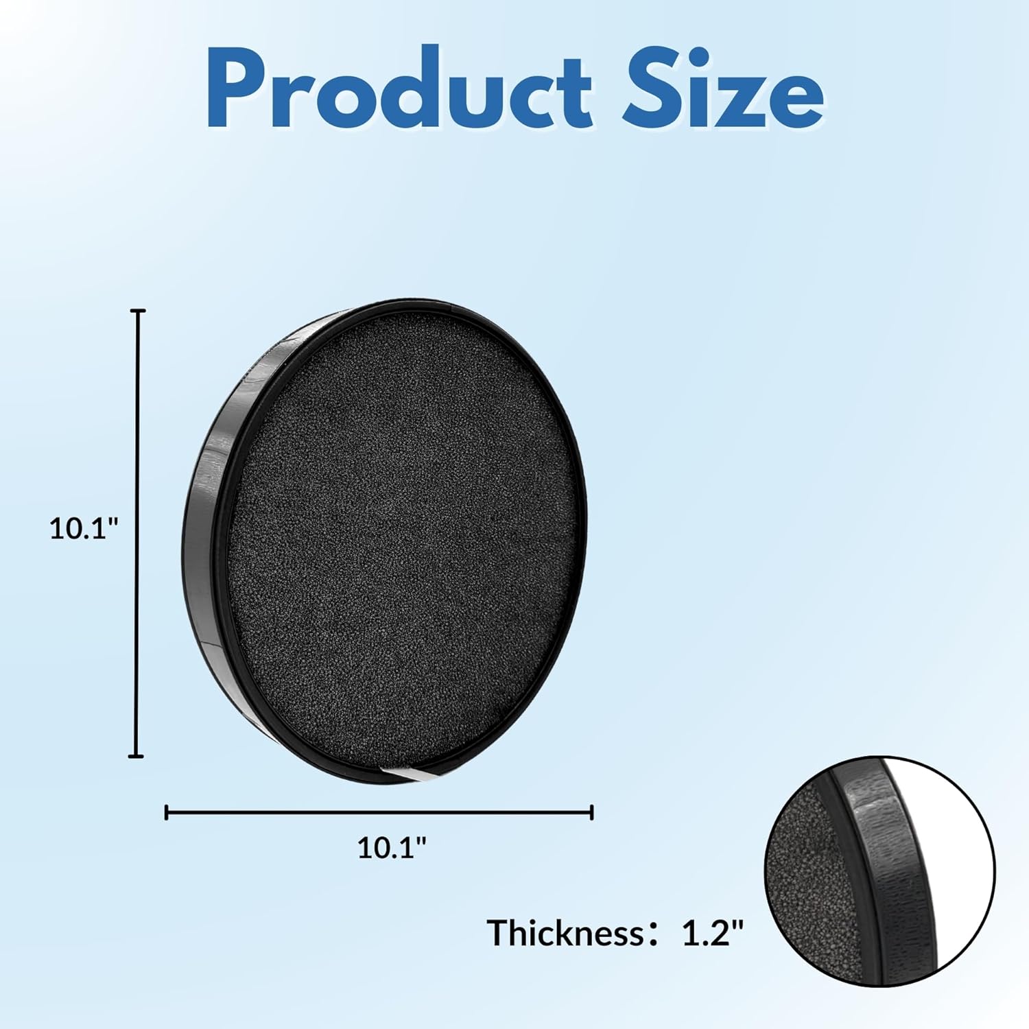 Nispira EA150 Replacement Filter for Envion Therapure EA-150 Air Purifier True HEPA Activated Carbon 3-in-1, 2 Pack