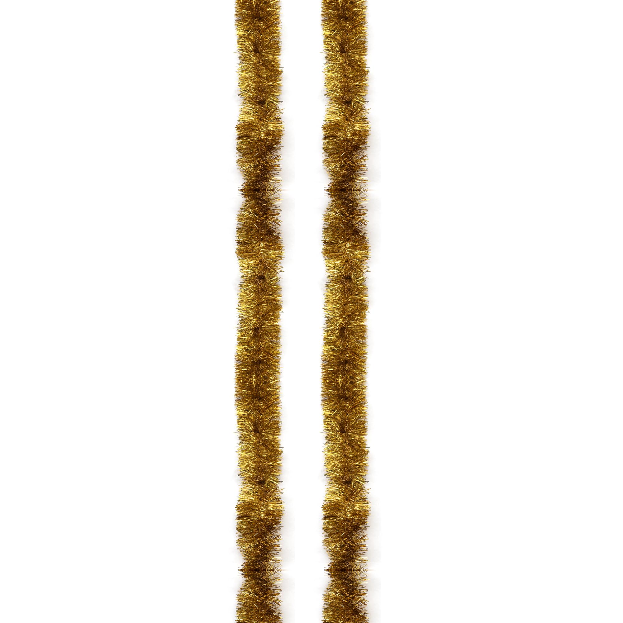 MIDAS TOUCHSet of 2 Golden Bristle Tinsel Garland for Christmas, 6ft Length/15cm Thickness | Garland for Home Decoration, New Year Party, Xmas Tree, Christmas & Indoor/Outdoor Festival Celebrations