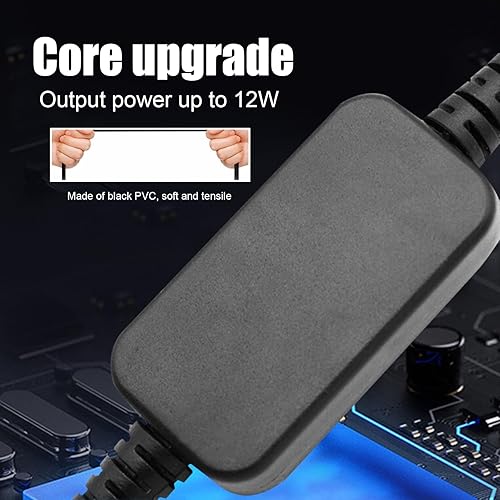 Miniatura 6 de Adaptador USB para encendedor de cigarrillos de automóvil, 11.4 pies, de plástico, impermeable, de 5 V a 12 V, conexión de grabadora de conducción