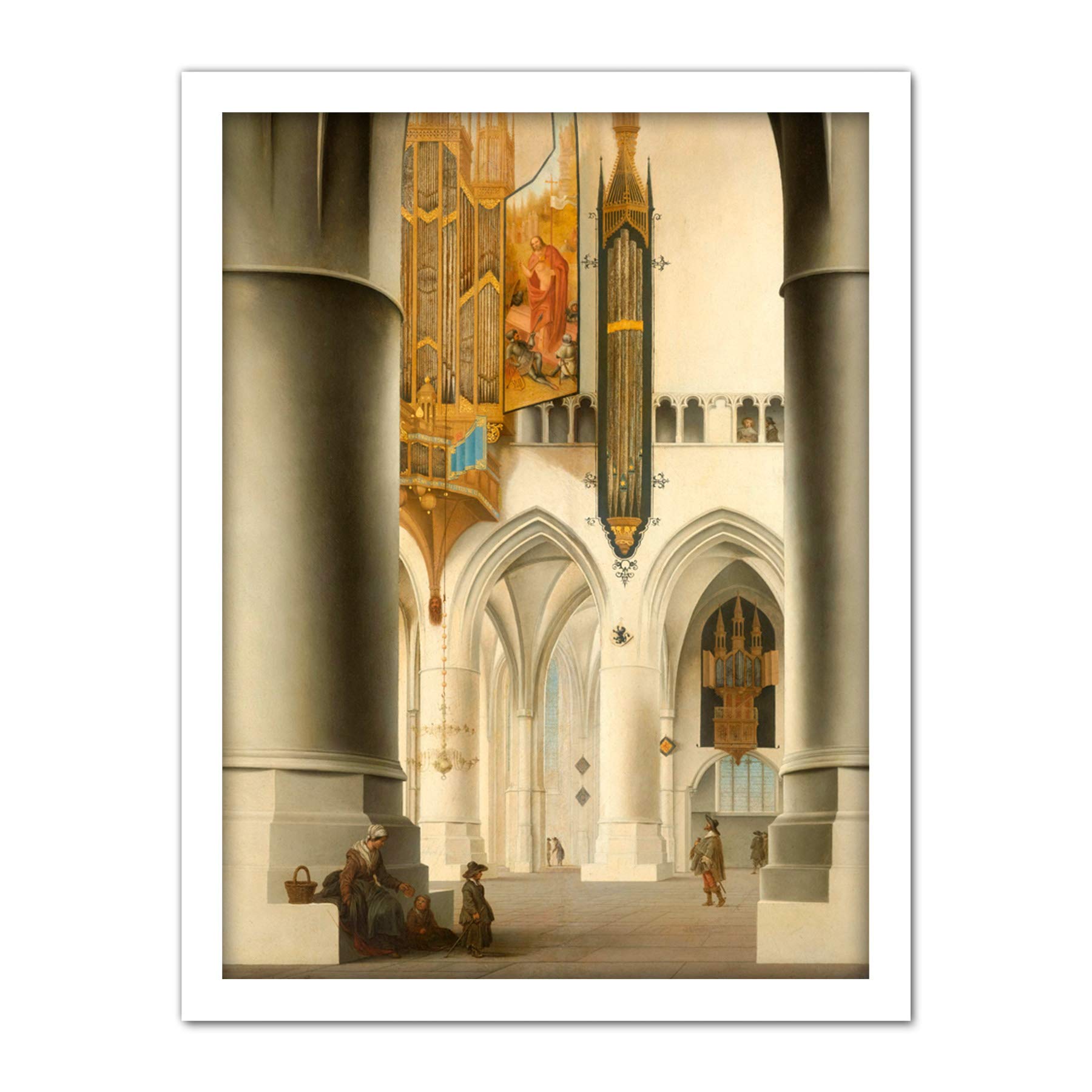 Artery8 Saenredam Interior Of The Church Of St Bavo Artwork Framed Wall Art Print 18X24 Inch