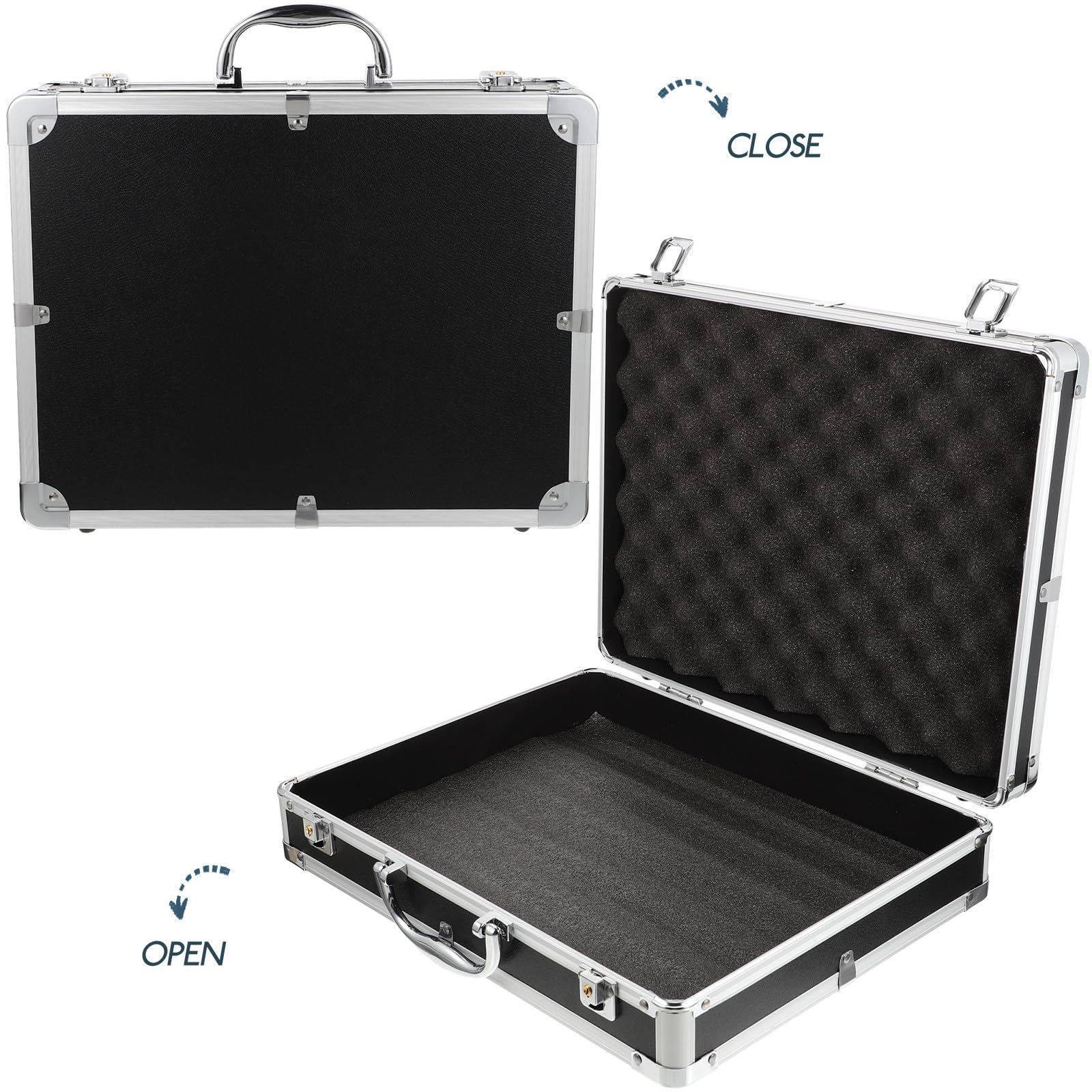 SHINEOFI Boîte à Outils Mallette Multifonction en Alliage D'aluminium Grosse Capacité Serrure à Code pour Rangement de Remède et Cosmétiques, Maison Déplacements