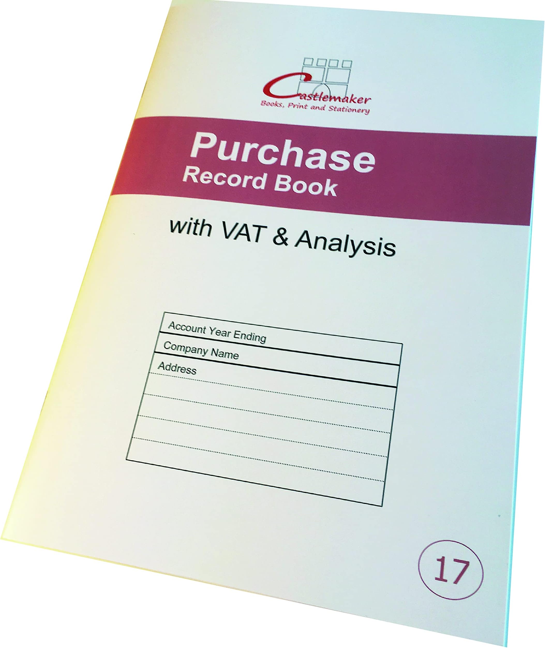 Castlemaker Books: Purchase Record Book - P017 (Single)