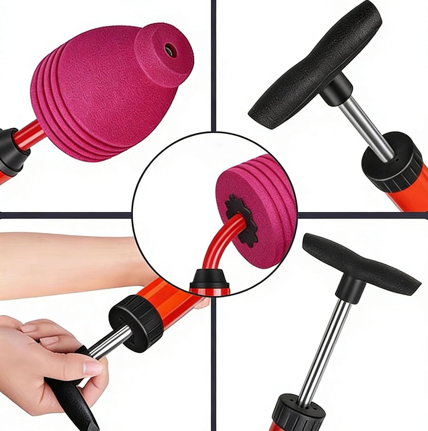 LuFOX High-Pressure Toilet Plunger Toilet Unclogger Tool for Bathroom Air Plunger Plumbing Snake for Toilet