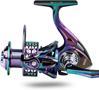 Sougayilang Colorful Fishing Reel 13 +1 BB Light Weight Ultra Smooth Powerful Spinning Reels, with CNC Line Management Graphite Frame, for Freshwater