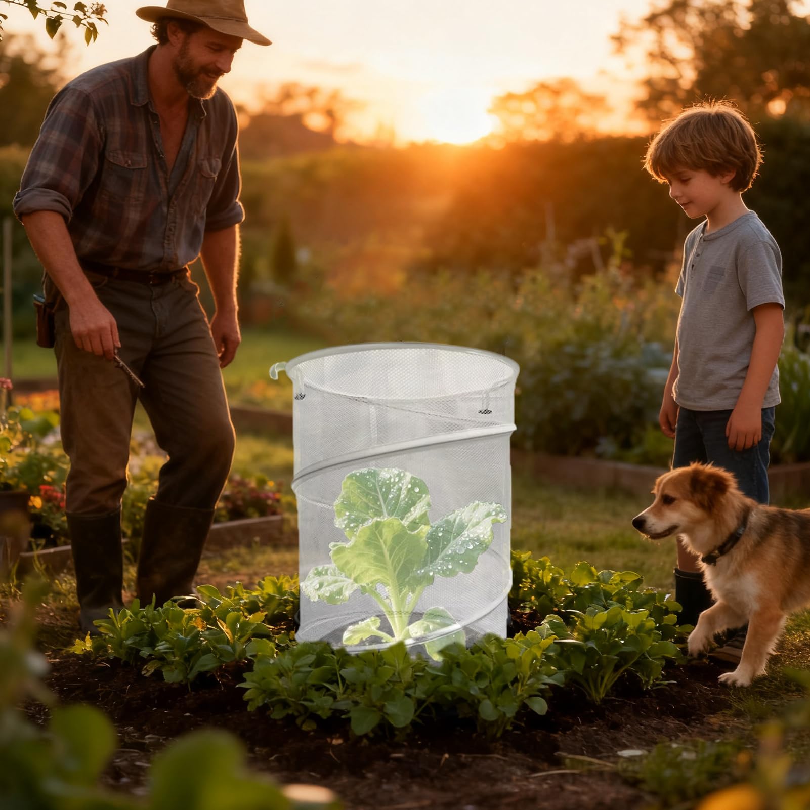 Protection des Contre Les Chats pour l'intérieur | Accessoire de Pot de Fleurs Rond Pliable réutilisable Respirant | Protection de Jardin pour – pour l'extérieur et