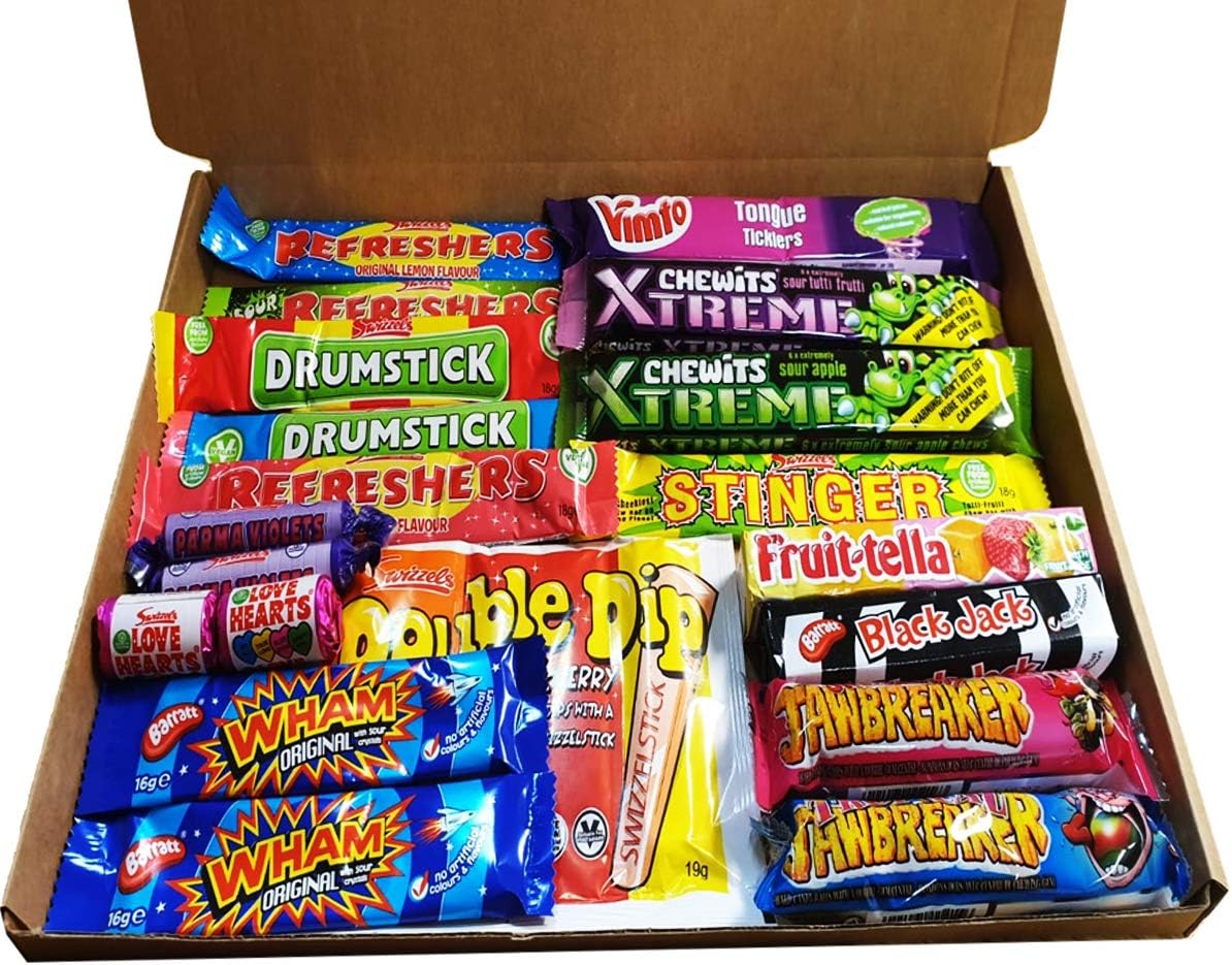 Best Ever Retro Sweets 70s 80s Chew Bars Selection Box- Favourite Childhood Sweets
