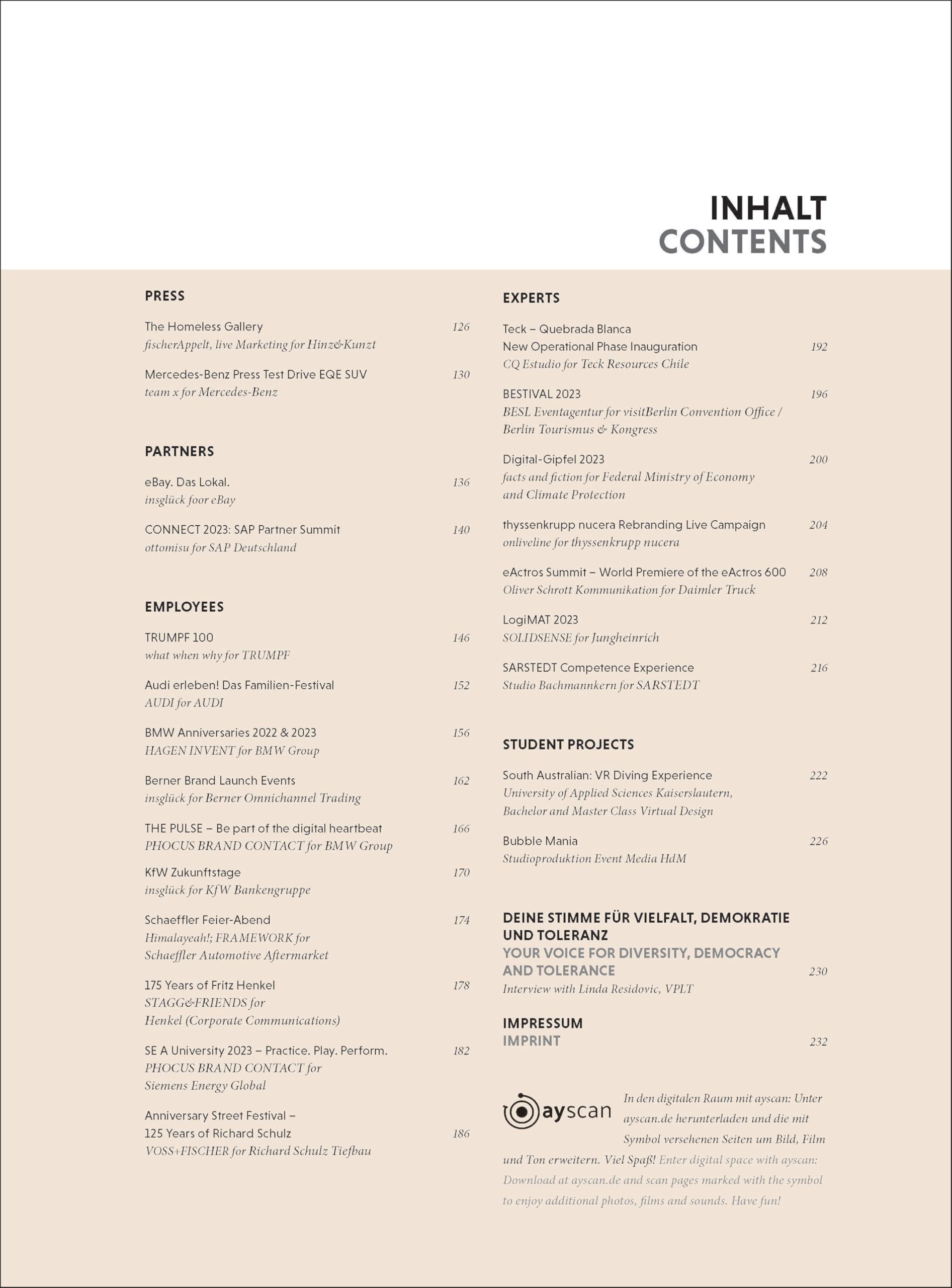 Experience & Event Design 2024 / 2025