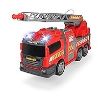 Dickie Toys - Camion dei Pompieri Autopompa Antincendio Giocattolo con Funzione di Spruzzo d'Acqua
