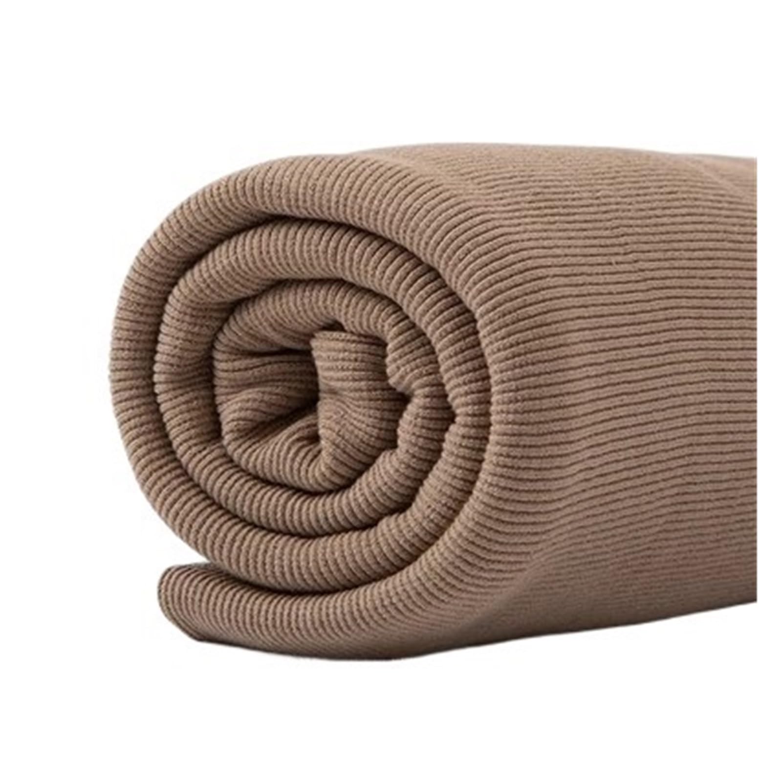 Rib Knit Cuff, Elastic 2x2 Ribbed Cuffs Multicolor 20x110cm Cotton Knitted Fabric for Sewing(15khaki)