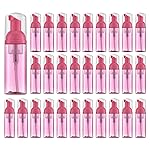 Tekson 30PCS Soap Foam Bottle (2 oz), Empty Travel Foaming Lash Shampoo for Cleanser, Dispenser (Red)