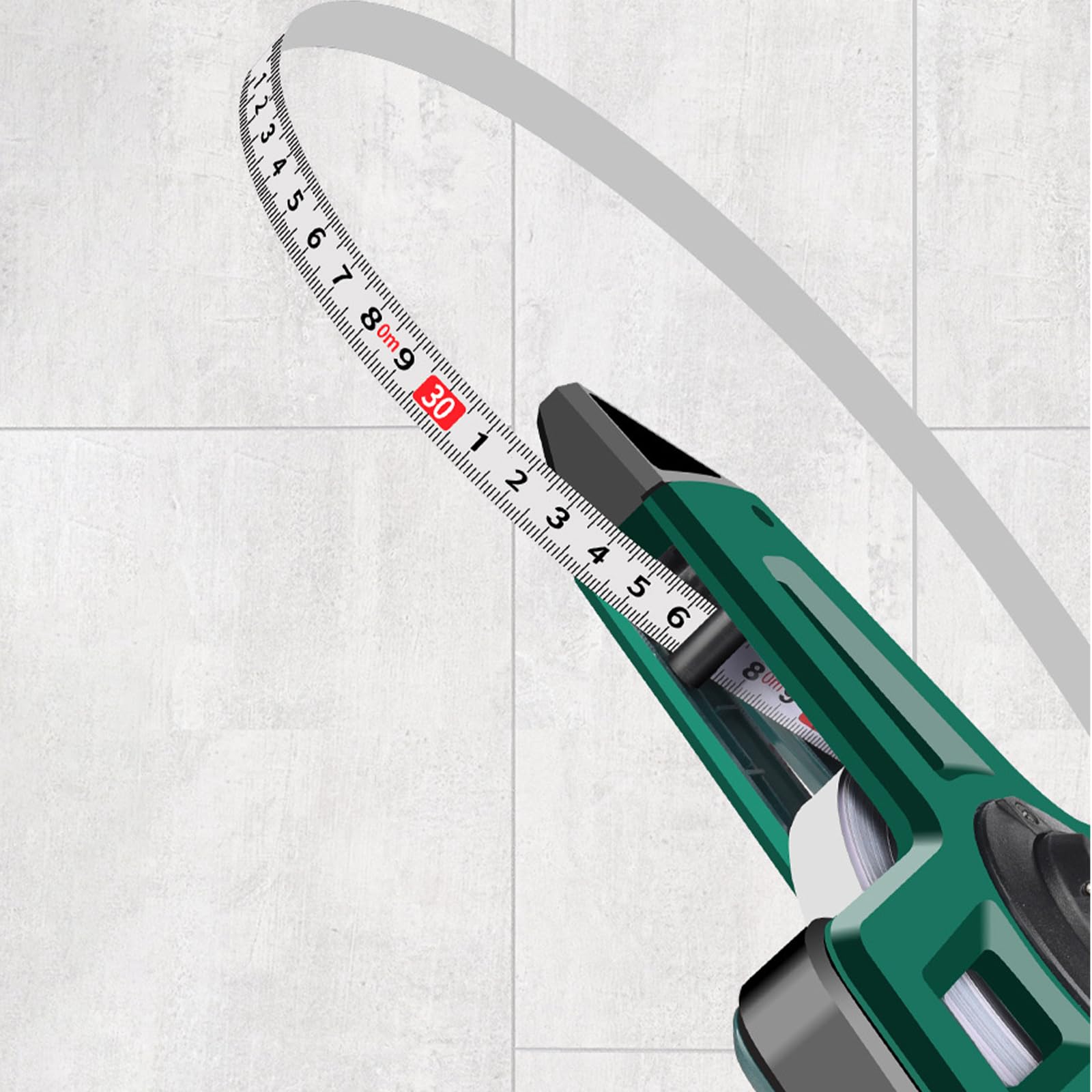 Mètre ruban professionnel facile à utiliser et outil de mesure 30/50/100 m pour la construction et la décoration de la maison