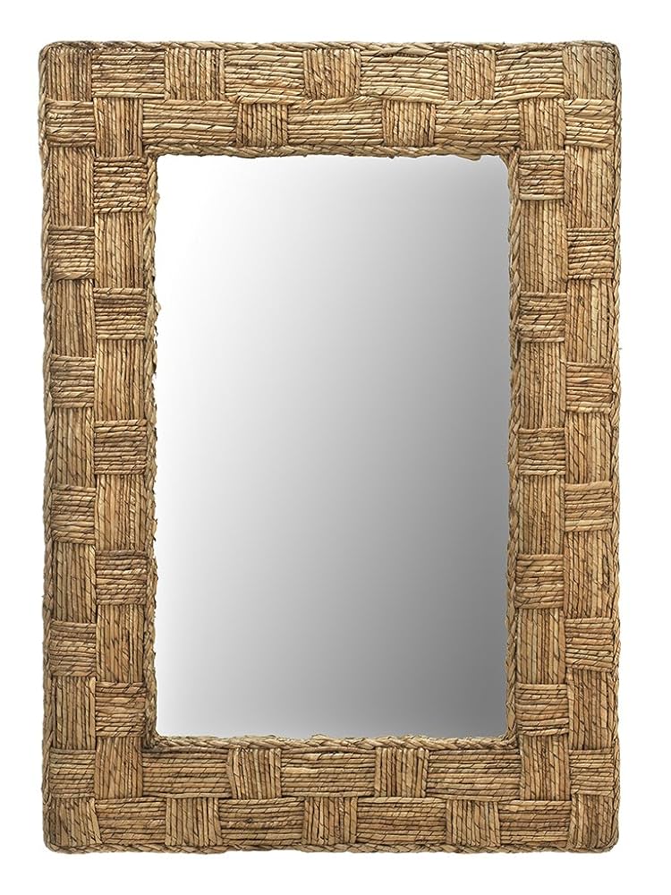Checotfアイボリー36 Forclover 24-in x 36-in Framed Bathroom Vanity Mirror (Gold