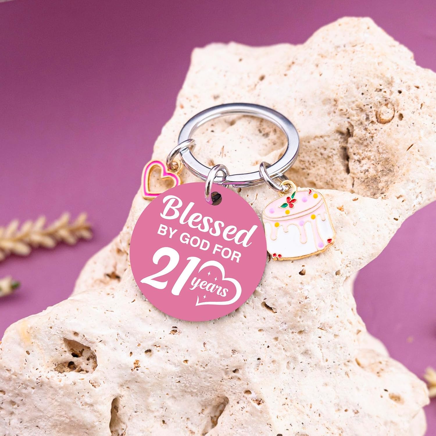 21st Birthday Gifts For Her Happy 21st Birthday Keychain 21 Decorations Ideas For 21 Year Old - Image 4