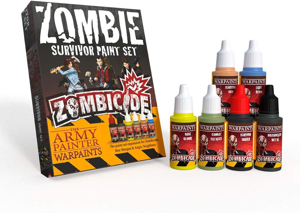The Army Painter High-Pigment Zombicide Paints for Survivor Miniatures - 6 Dropper Bottle Zombicide Paint Set for Beginners and Advanced Hobbyists - Zombicide Survivor Paint Set