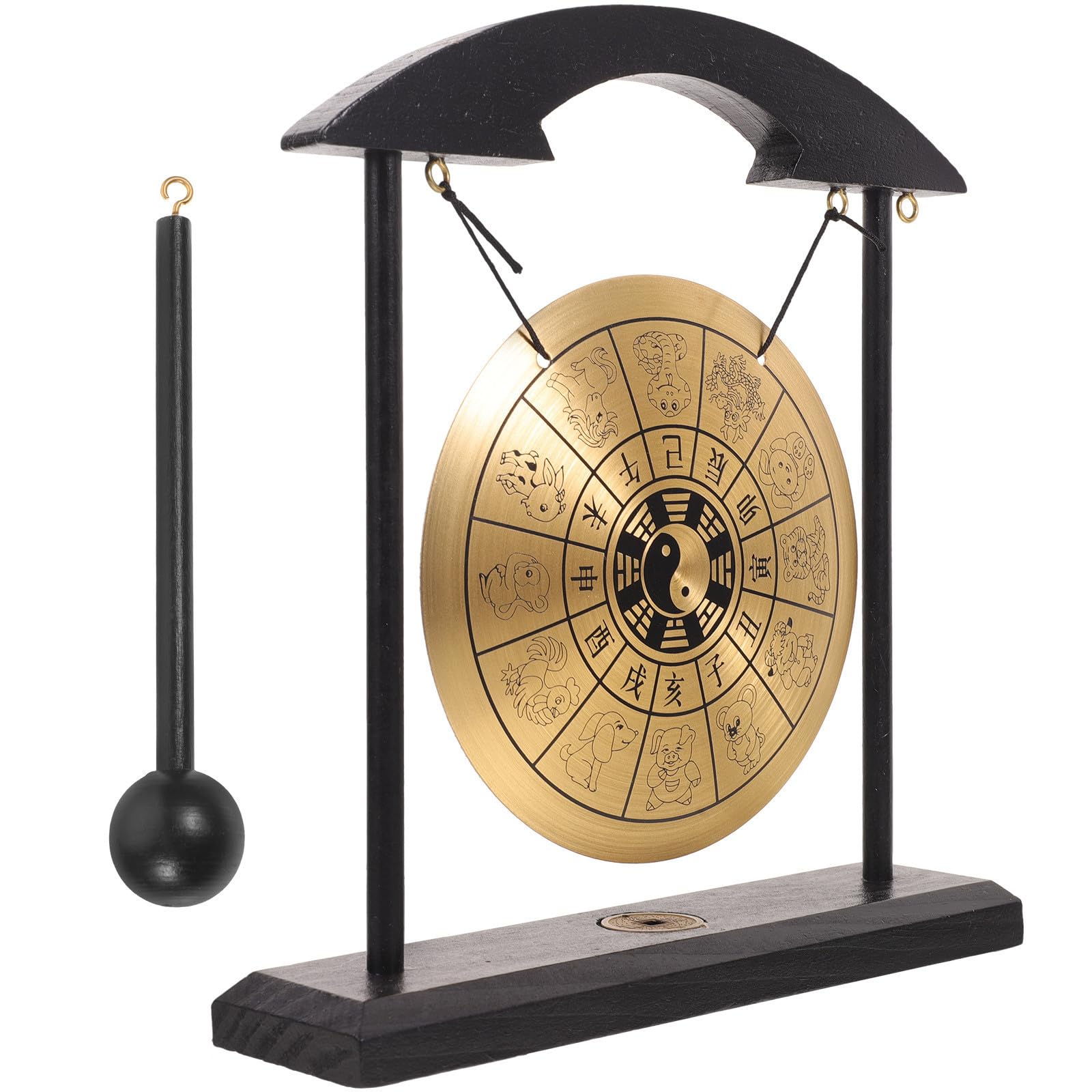 Gong aménagement de scène ornement décoration vintage unique alliage