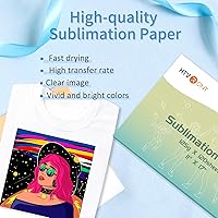Vista 3 de HTVRONT Papel de sublimación de 11 x 17 pulgadas, 120 hojas de papel de sublimación fácil de transferir para camisetas, vasos, tazas (A3)
