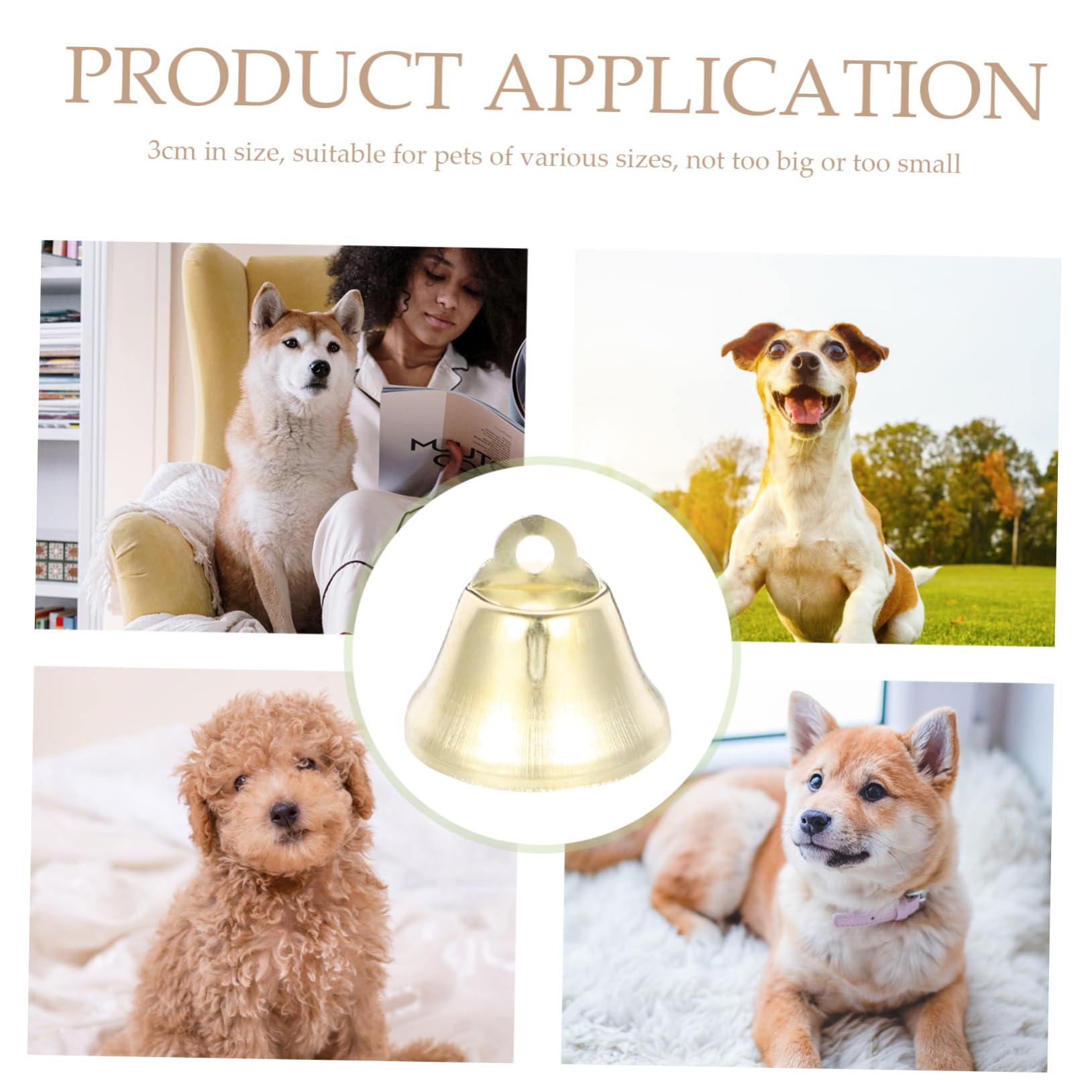 ARTIBETTER 100Pcs Small Mini Jingle Bells Golden Metal Pet Hanging Bells for DIY Crafts Christmas Decorations Wedding Accessories for Parties and Festivals