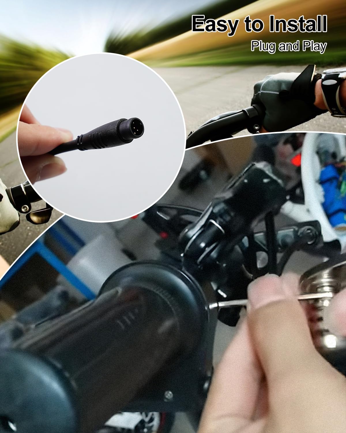 48V Throttle Display Accelerator Compatible with Jetson Haze Folding E-Bike and DYU Y16 Electric Bicycle