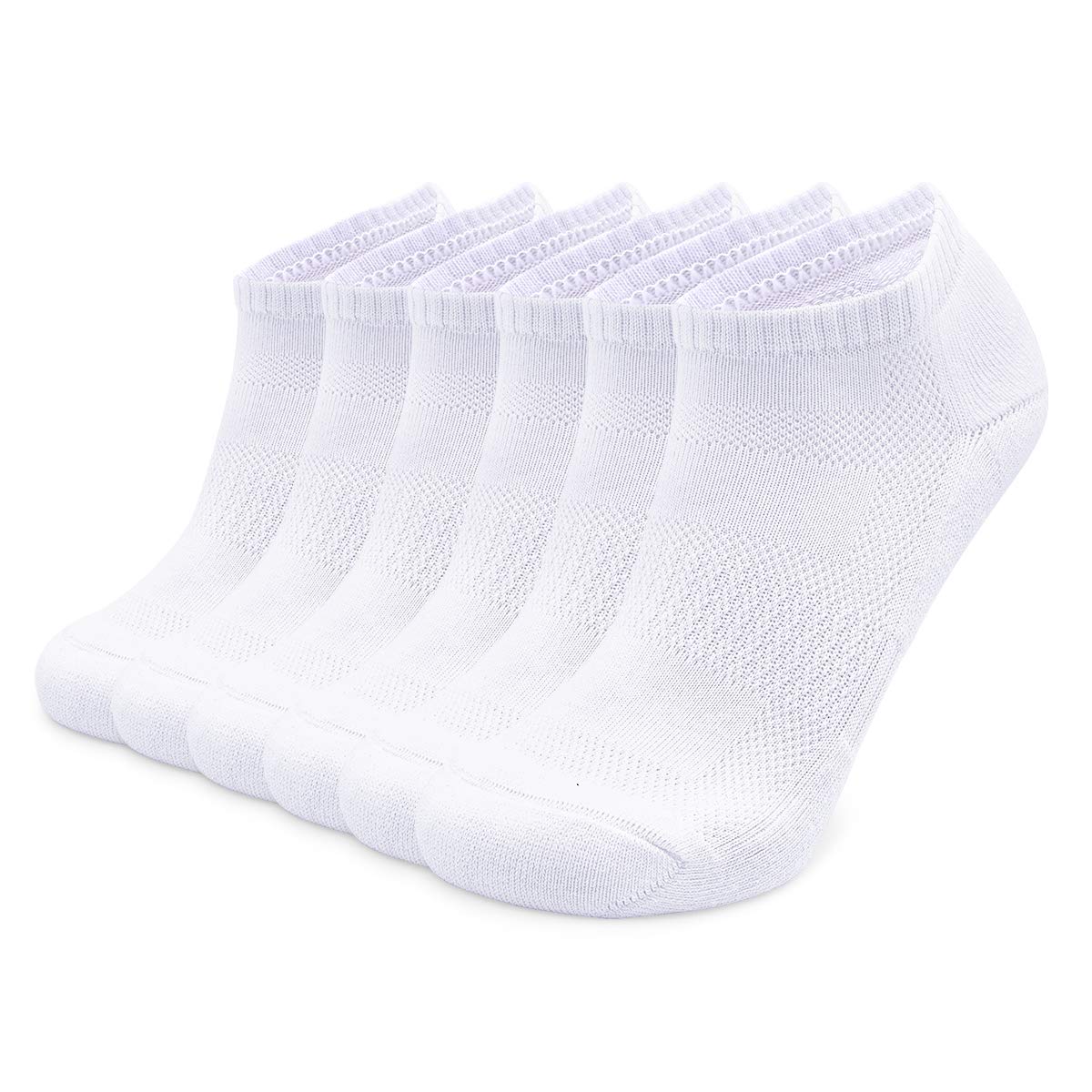 SOX TOWNMen's No Show Socks with Moisture Wicking Performance Cushion Running Low Cut 6 Pairs