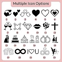 Vista 2 de STREADVE Juego de cuchillos y servidores grabados para tartas de boda, utensilios de corte personalizados para novia, novio, cortador personalizado